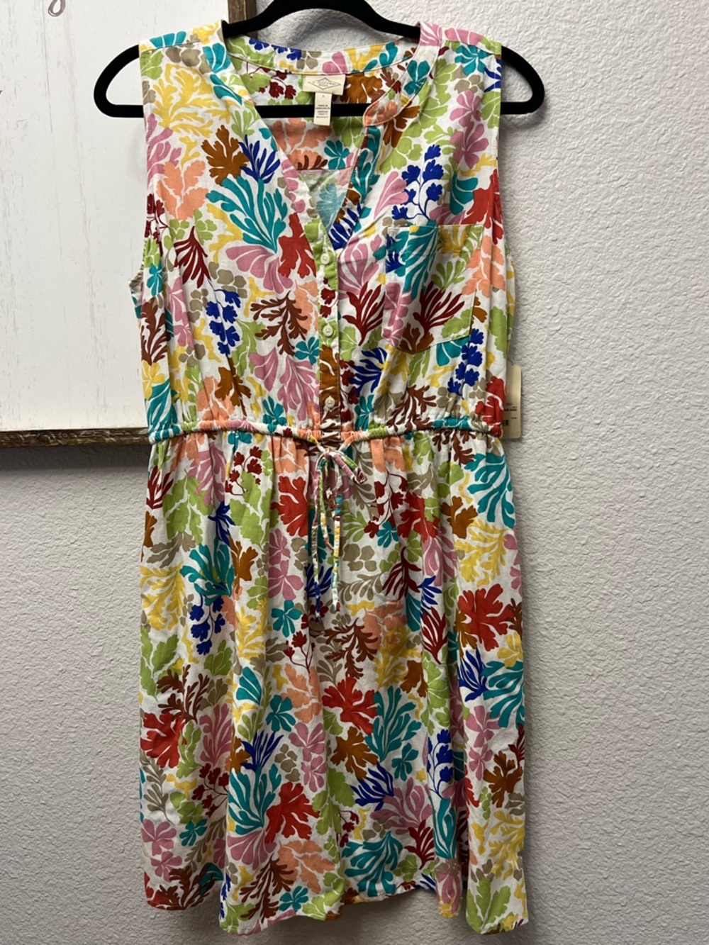 St. John’s Bay Multicolor Floral Sleeveless Midi Dress
